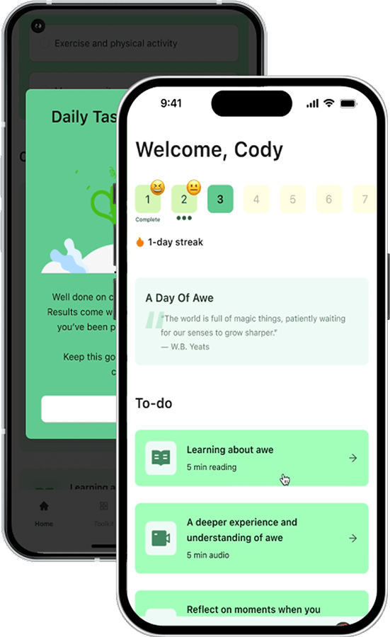 An image of a smartphone with the UM App running