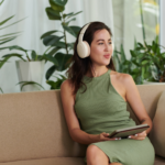 Serene person in calm relaxation breaking the anxiety and alcohol cycle, subconscious rewiring for sober anxiety relief